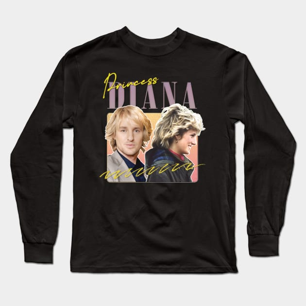 Princess Diana /// 80s Retro Meme Aesthetic Long Sleeve T-Shirt by DankFutura